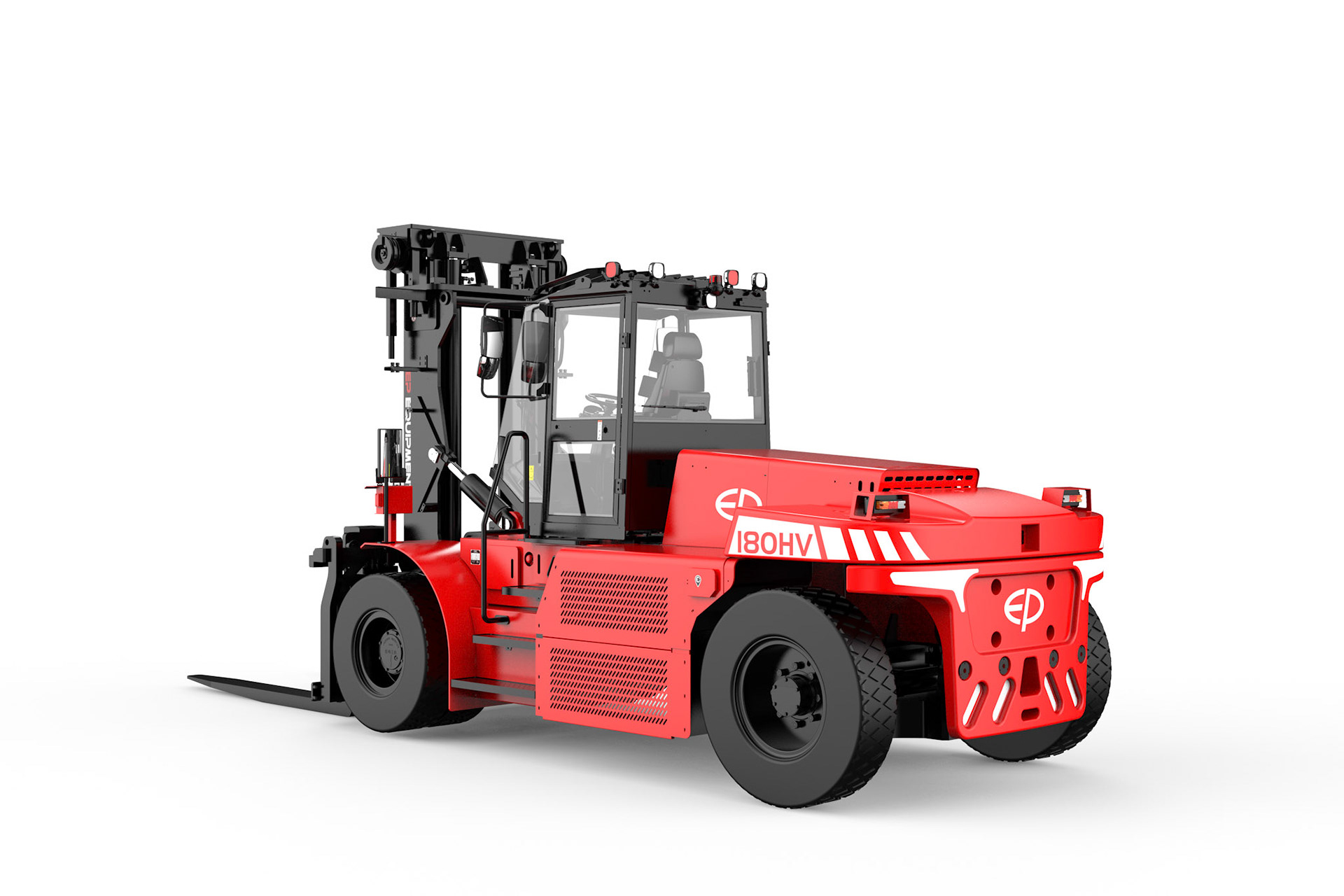 EP EFL1803‑HV‑12 Elektro‑Gegengewichtsstapler mit 18.000 kg Tragfähigkeit, 618‑V‑Li‑Ion‑Batterie, Hochvolt‑Technologie & Schnellladung – ideal für Schwerindustrie und Außeneinsatz.